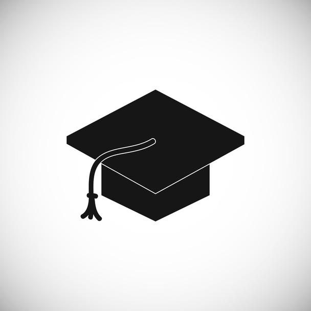 Graduation Cap icon on white  - Vector, Image