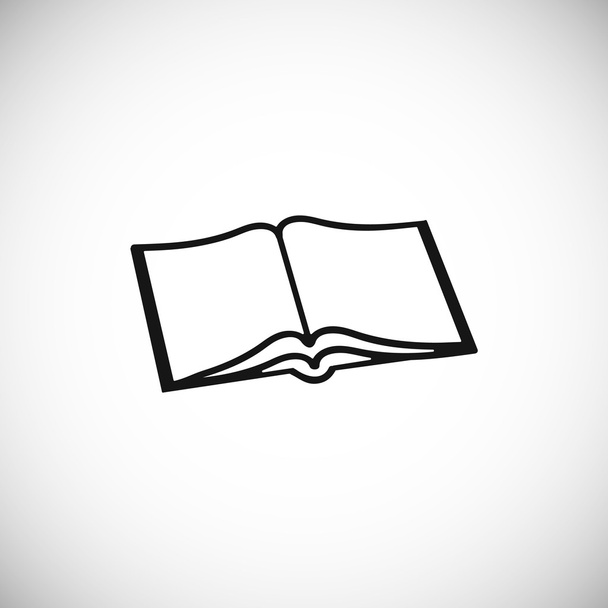 Open book icon on white  - Vector, Image