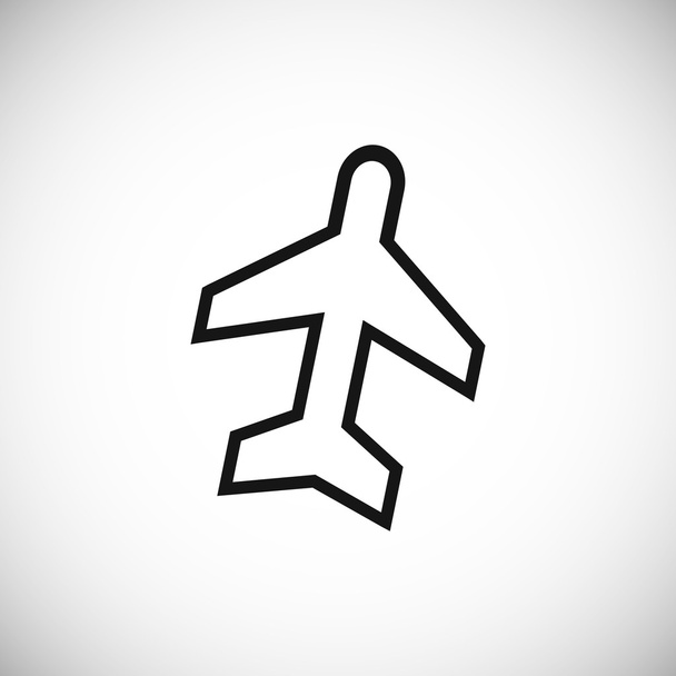 Aviones icono Web en blanco
  - Vector, Imagen