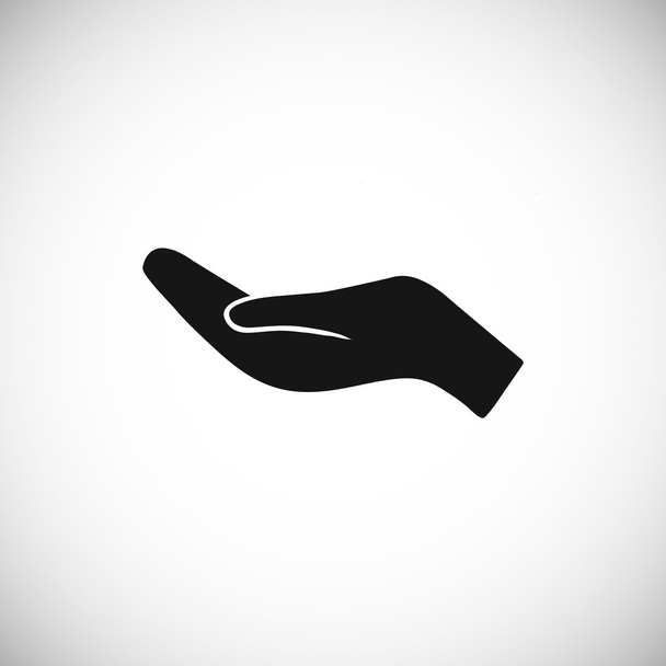 Hand icon on white  - Vector, Image