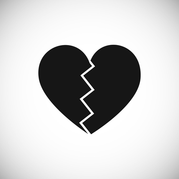 Зламана ікона серця на білому
  - Вектор, зображення