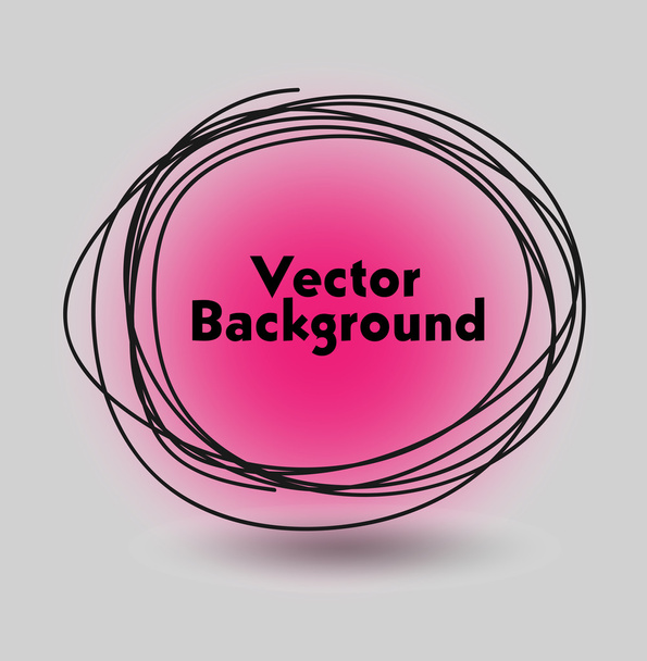 Circular Scribble Banner - Vector, Image