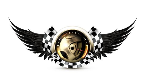 Racing emblem - Вектор, зображення