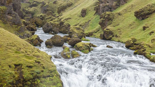 skogafoss waterval, IJsland - Foto, afbeelding