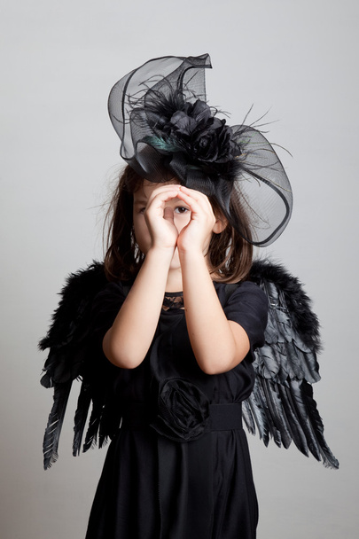 kis fekete angyal - Fotó, kép