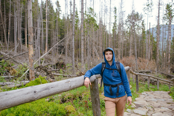 escursionista uomo escursioni sul sentiero
 - Foto, immagini
