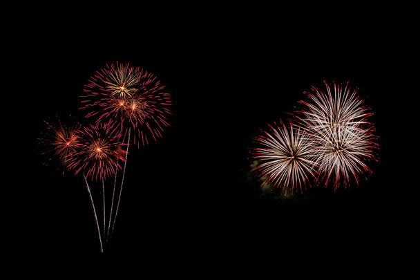 abstract Fireworks light up the dark sky - Photo, Image