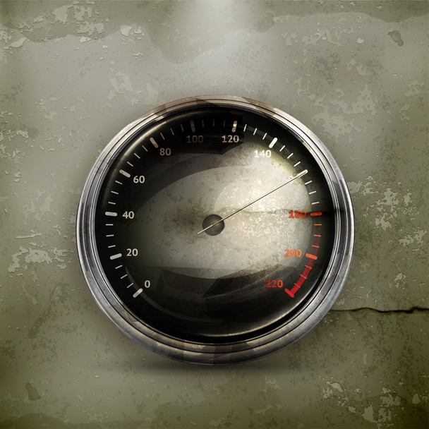 Speedometer, old-style vector - Вектор,изображение