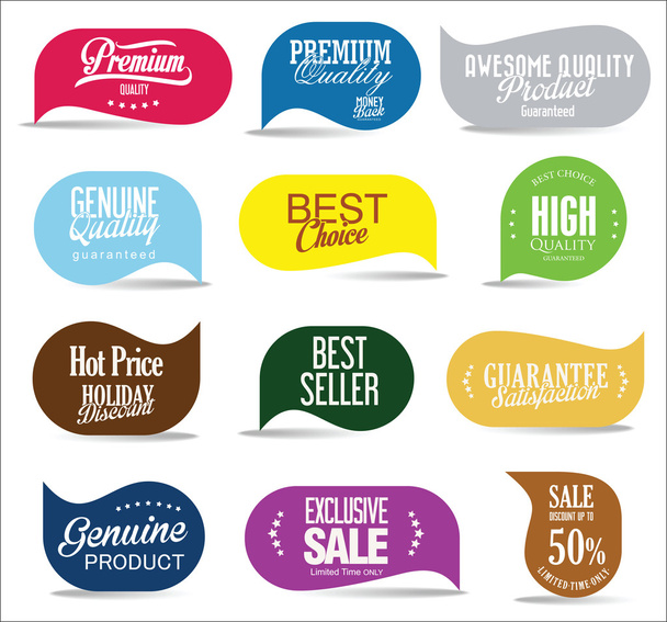 Modern sale stickers collection  - Vector, imagen