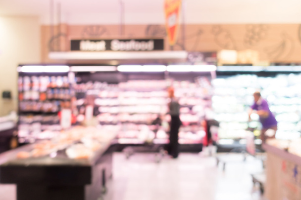 抽象的なぼかしのスーパー マーケット - 写真・画像