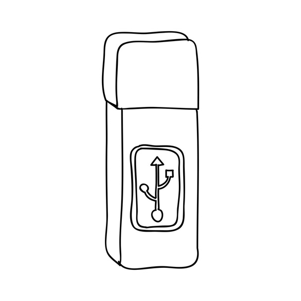 USB δίσκο εικονίδιο εικόνας - Διάνυσμα, εικόνα