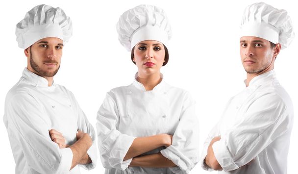 Professional chef woman and men - Photo, image
