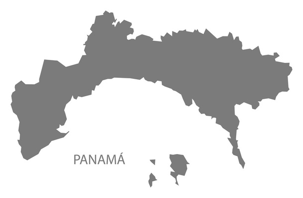 Panama devlet harita gri - Vektör, Görsel