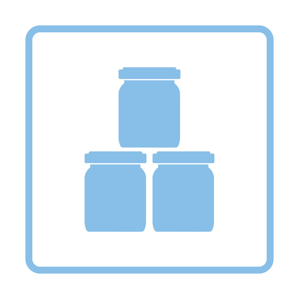 Baby glazen potten pictogram - Vector, afbeelding