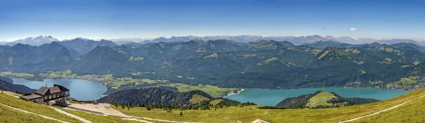Pohled z hory Schafberg, Rakousko - Fotografie, Obrázek