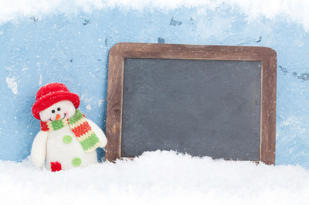  chalkboard and Christmas snowman - Photo, Image