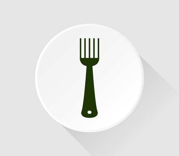 geïllustreerde vork en kleurrijk - Foto, afbeelding