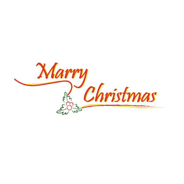 Concepto de Navidad por el logotipo casarse con Navidad o Navidad - Vector, Imagen
