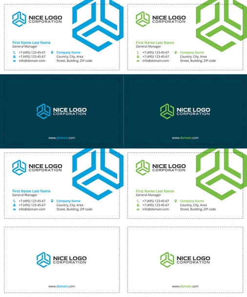 trio business card 1 - Vector, Image