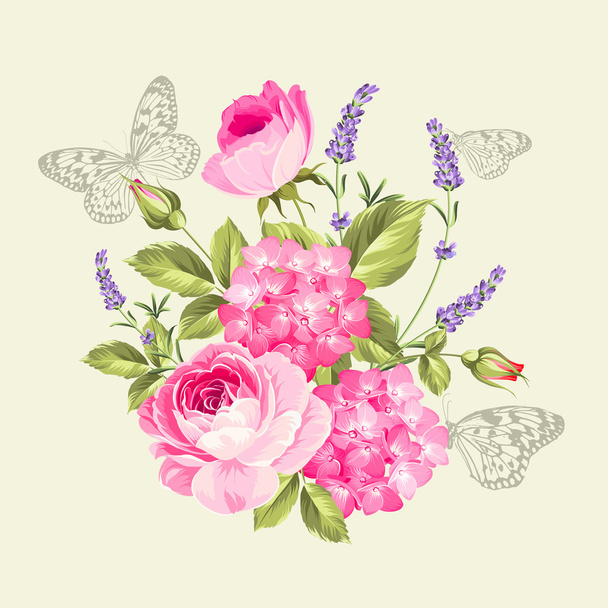 Букет квітів весни
 - Вектор, зображення