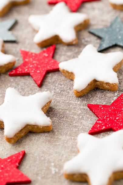 Christmas cookies with small christmas decoration. - Foto, Imagem