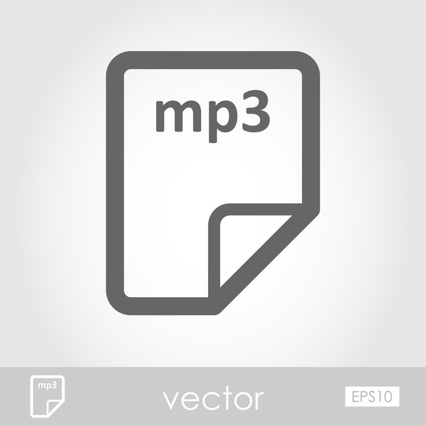 MP3 bestand pictogram vector - Vector, afbeelding