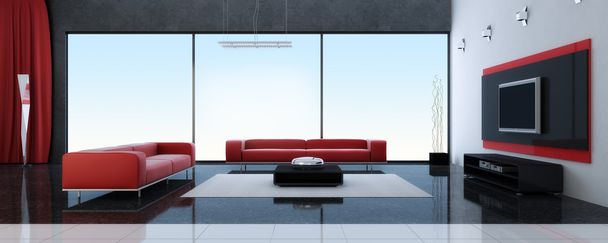 Interior moderno de uma sala de estar
 - Foto, Imagem