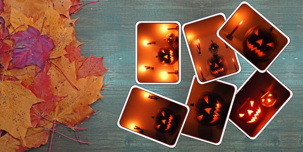 Хэллоуинский тыквенный фонарь - Фото, изображение