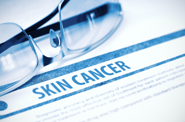 Diagnosis - Skin Cancer. Medicine Concept. 3D Illustration. - Photo, Image
