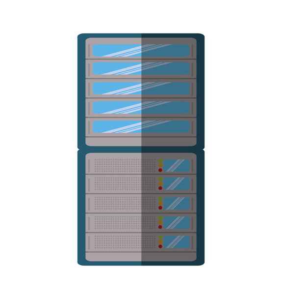 datos del servidor informático icono aislado
 - Vector, Imagen