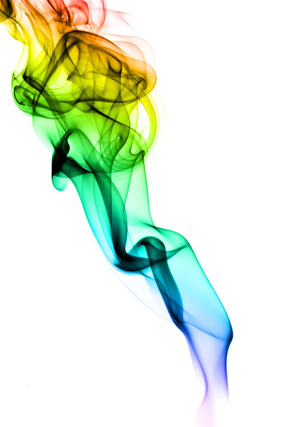 Modèle abstrait de gradient de fumée sur blanc
 - Photo, image