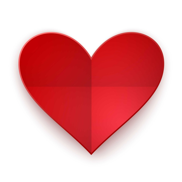 ícone vetor coração vermelho
 - Vetor, Imagem