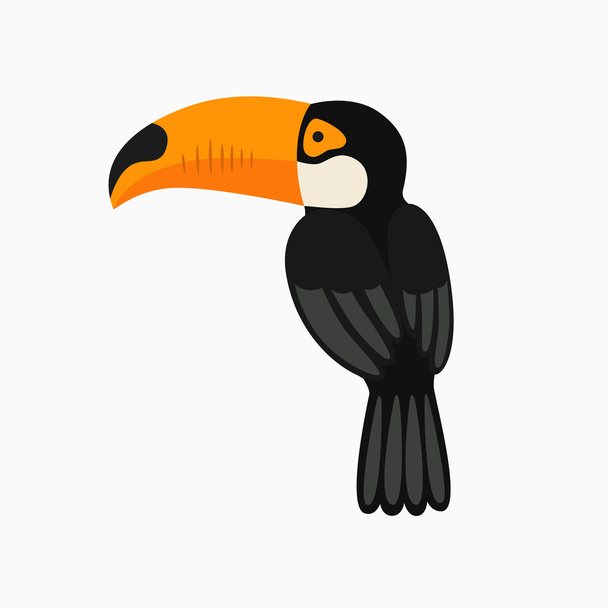 Illustration of funny Toucan from the back - Vektor, obrázek