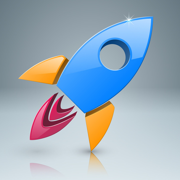 Rocket icon. Abstract  illustration Infographic. - Vector, Image