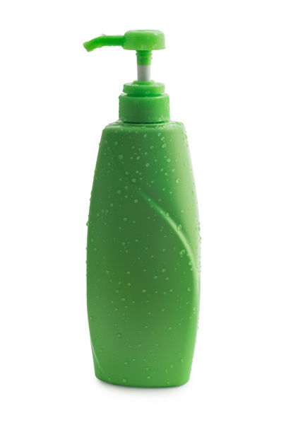 green plastic bottle for soap or shampoo - Valokuva, kuva