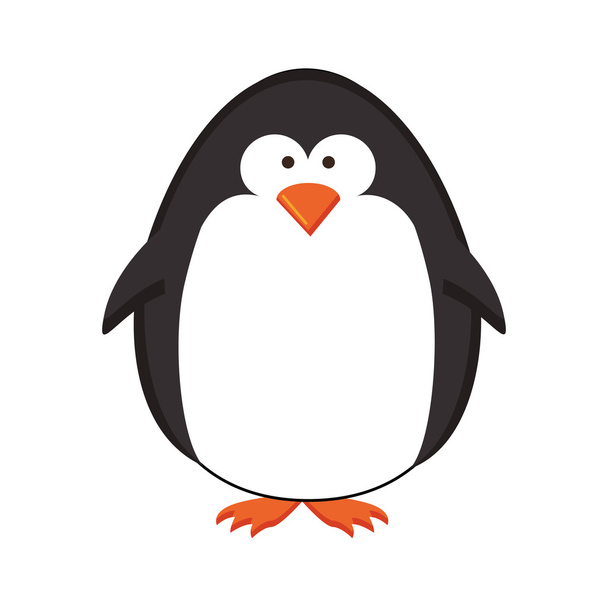 pingvin rajzfilm ikon kép - Vektor, kép