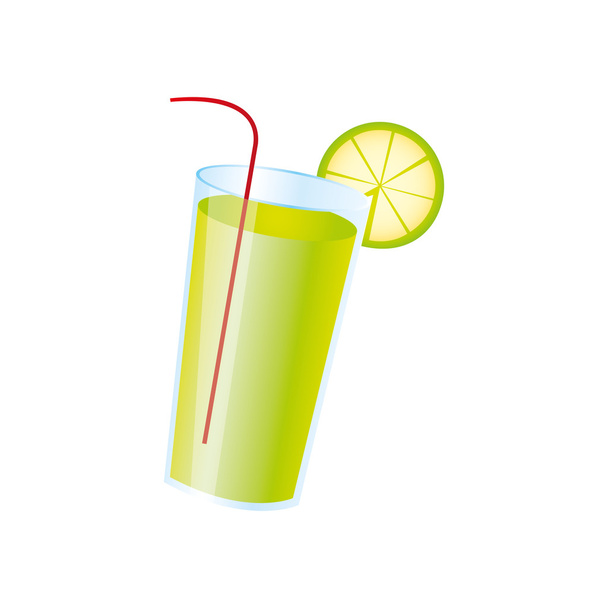 Limonade Getränk Ikone Bild - Vektor, Bild