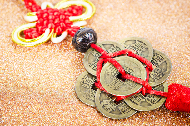 chinese coins of luck. - 写真・画像
