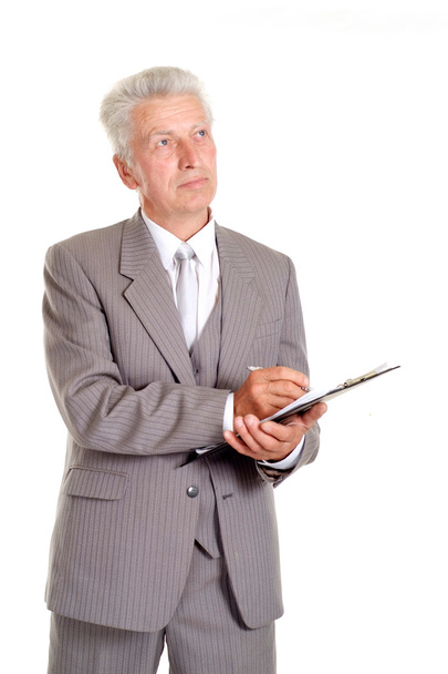 Beautiful elderly man in suit - Foto, Imagen