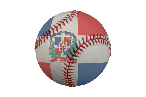 baseball s vlajka Dominikánské republiky - Fotografie, Obrázek