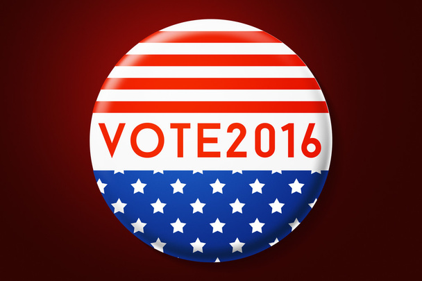 アメリカ大統領選挙投票2016ボタン - 写真・画像
