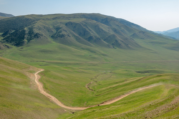 hegyi, hegy, domb. Kazahsztán. Tien-Shan. ASSY fennsík - Fotó, kép