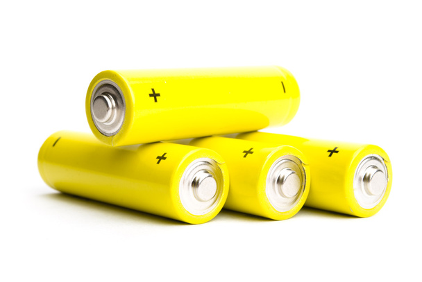 Alkaline batteries isolated on white background - 写真・画像