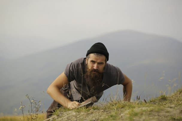 lumberjack man hipster - Zdjęcie, obraz
