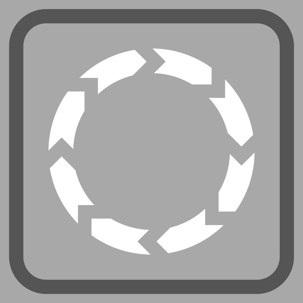 Circulation Vector Icon In a Frame - Vektör, Görsel
