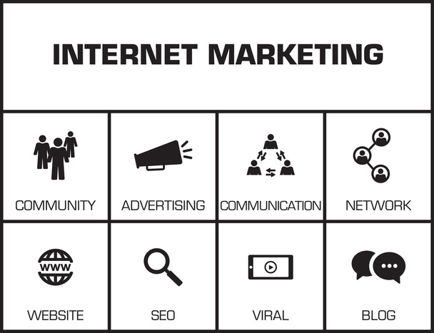 Internet Marketing. Chart  - ベクター画像