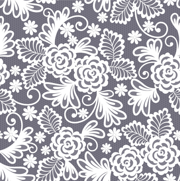 fondo floral de encaje sin costuras - Vector, imagen