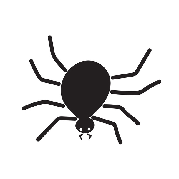 örümcek izole siluet çizimi - Vektör, Görsel