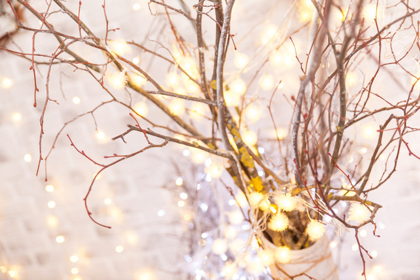 Christmas gold shiny decorations - Foto, Imagem