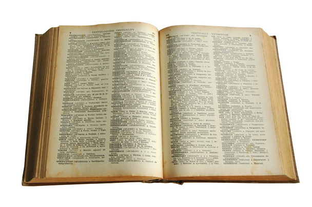 Vanha antiikki sanakirja
 - Valokuva, kuva